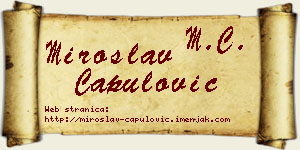 Miroslav Capulović vizit kartica